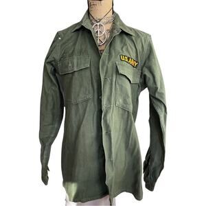 Military genuine army green Men's Women's shirt shacket size 15 1/2 x 33